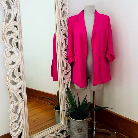 Miss Selfridge Neon Pink Blazer - Picture 1 of 8